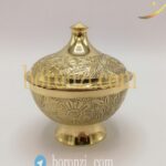 قندان برنجی هندی 12 سانت