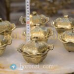 قندان لبه دار برنجی