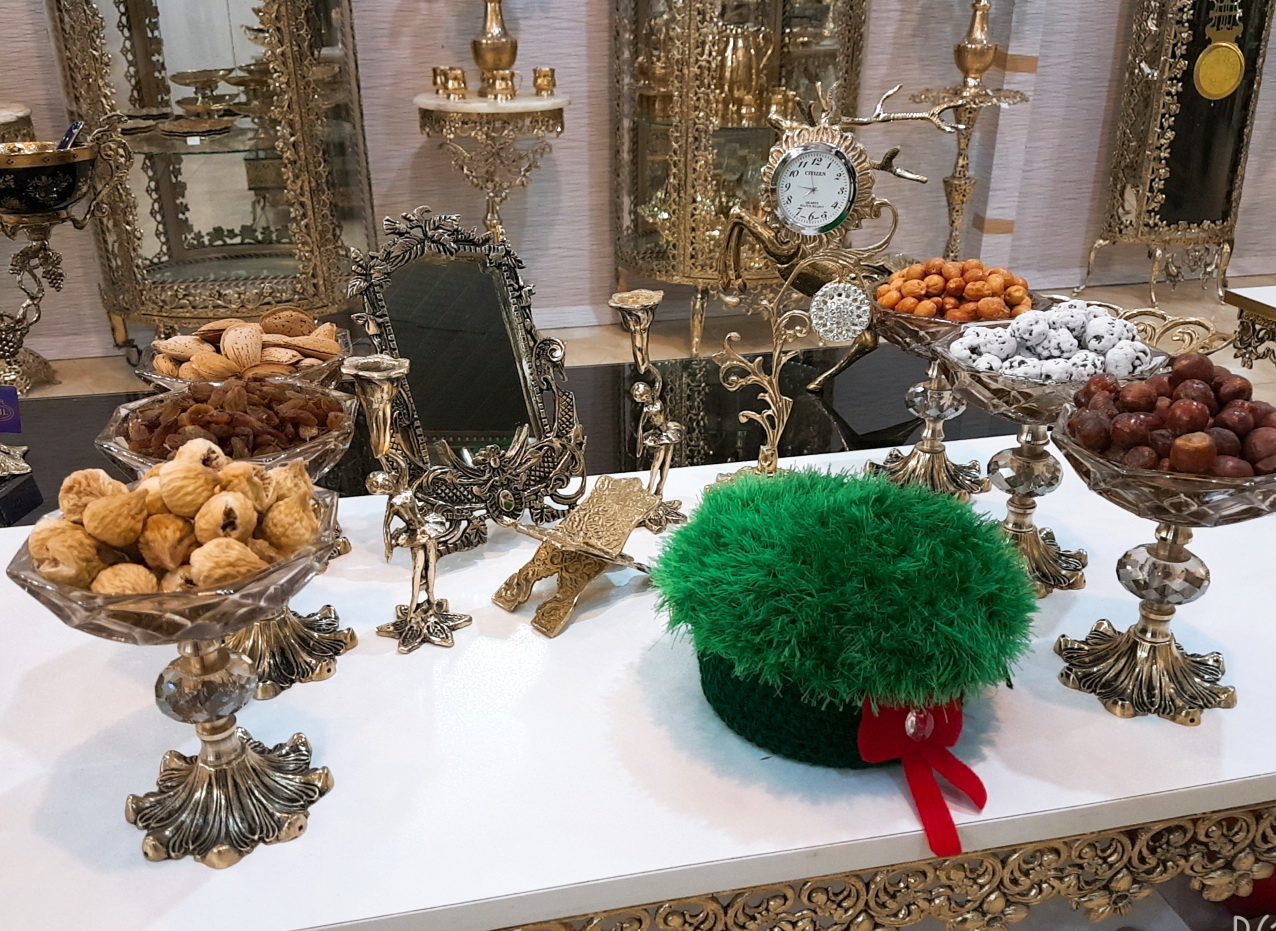 ست هفت سین پایه برنزی طرح 1