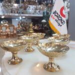 کاسه پایه دار برنجی یکرو