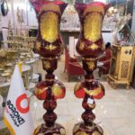 شمعدان طلاکوب برقی